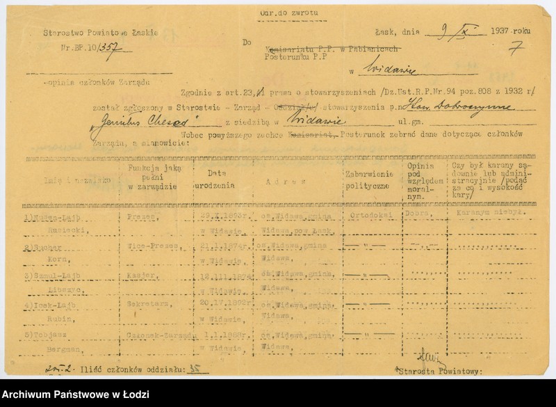 Obraz 10 z jednostki "Stow. Dobroczynne "Gemiłus-Chesed" w Widawie pow. łaski"