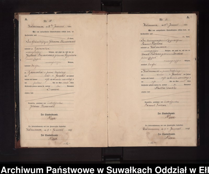 image.from.unit.number "Geburts-Neben-Register des Preussischen Standes-Amtes Widminnen Kreis Loetzen"