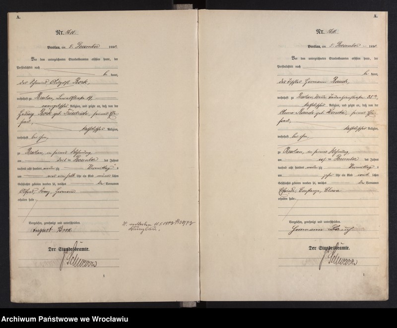 image.from.unit.number "Geburts-Haupt-Register Breslau II 1890 Band 15"