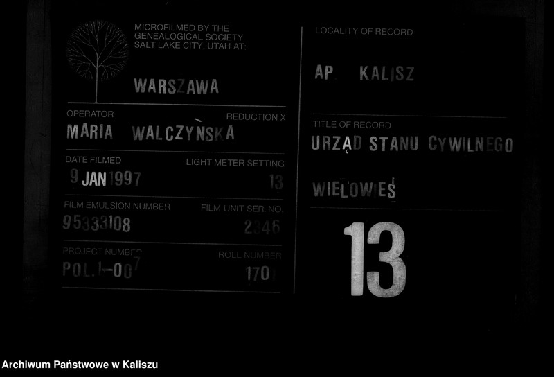 Obraz 1 z jednostki "[Księga zgonów]"