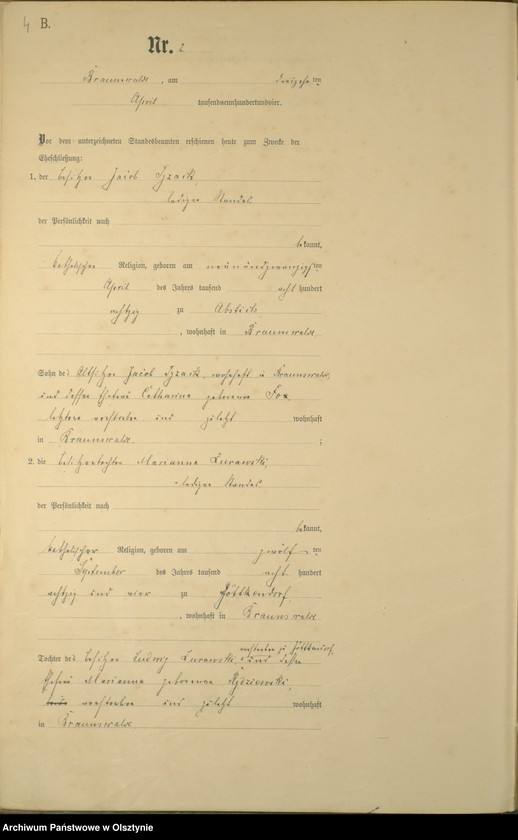 image.from.unit.number "Heiraths-Haupt-Register Nr 1 - 19"