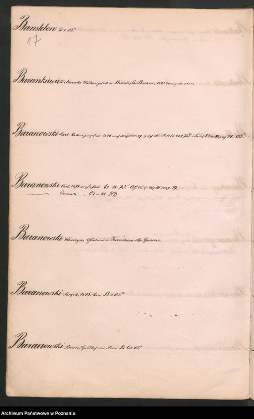 Obraz 20 z jednostki "Alphabetisches Verzeichnis der polnischen Emigranten"