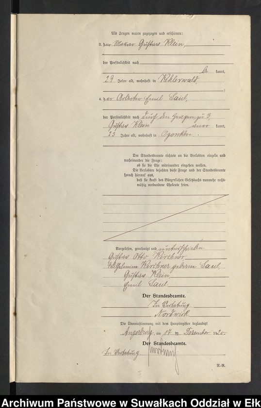 image.from.unit.number "[Heirats - Register (Neben - Register) Standesamt Angerburg einschl. der Bezirke, Gr. Strengeln, Prinowen und Kehlen Kreis Angerburg] No 116 bis 129"