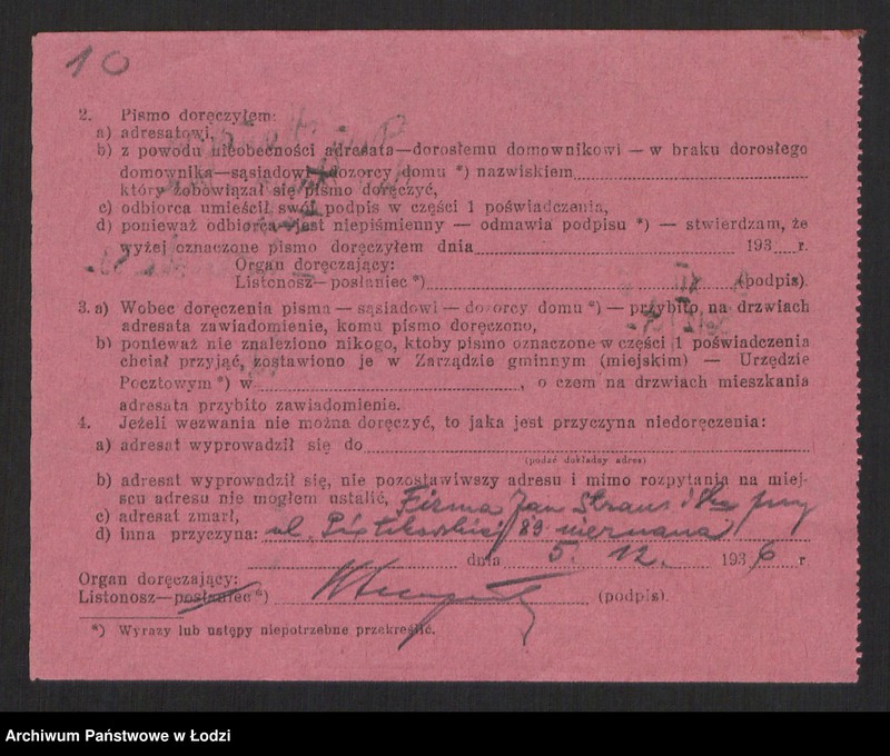 Obraz 12 z jednostki "Jan Strauss, Bronisław Macner - Dom Handlowy Jan Strauss i S-ka - handel wszelkimi towarami, a w szczególności ziemiopłodami"