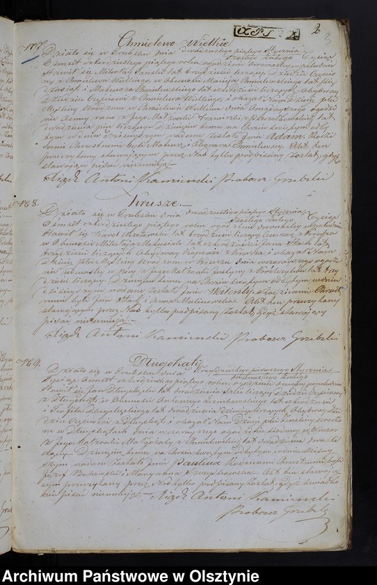 image.from.unit.number "Duplikat Aktów Urodzenia, Zaślubień, Zeńścia z Parafii Grzebskiey za Rok 1845"