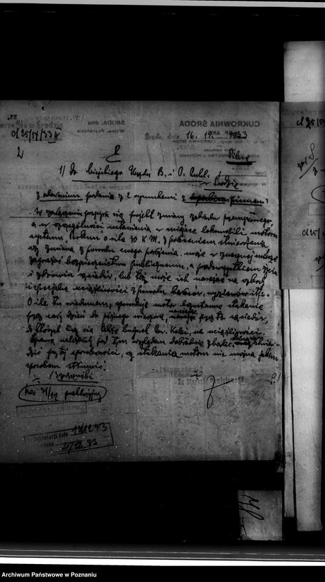 Obraz 8 z jednostki "Zatwierdzenie zakładu przemysłowego /ustawienia motoru ropowego/ Cukrowni w Środzie Spółka Akcyjna"