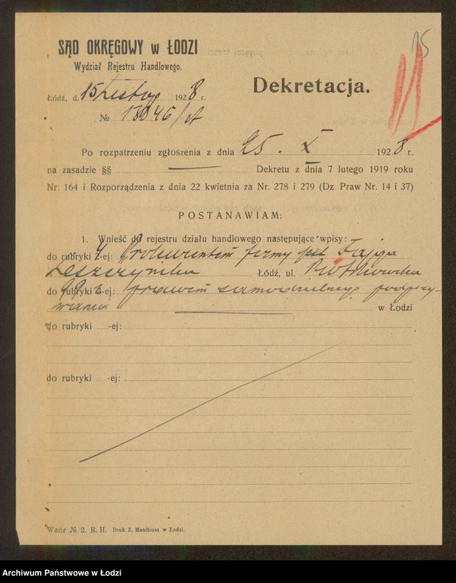 Obraz 17 z jednostki "Jakób Leszczyński- przedstawicielstwo handlowe różnych firm"