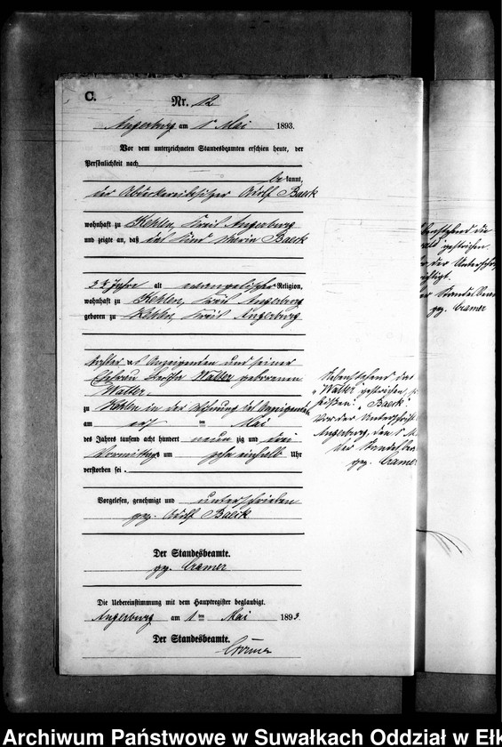 image.from.unit.number "Sterbe-Neben-Register des Preussischen Standes-Amtes Kehlen Kreis Angerburg"