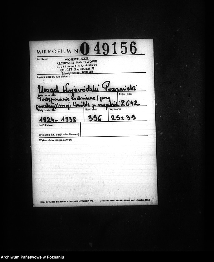 Obraz 2 z jednostki "Postępowanie techniczne /przy parcelacji majątku/ Wróble powiatu mogileńskiego"