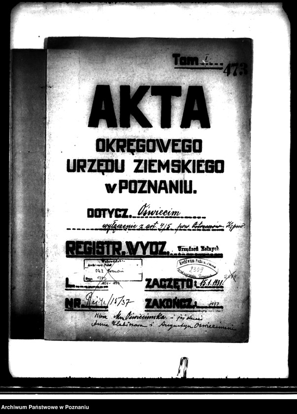 Obraz 4 z jednostki "Majątek Oświecim powiatu kępińskiego wyłączenie z art.4,5 ustawy o reformie"