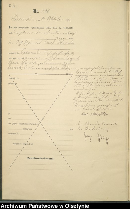 image.from.unit.number "Sterbe-Haupt-Register Tom II,Nr 396 - 488"