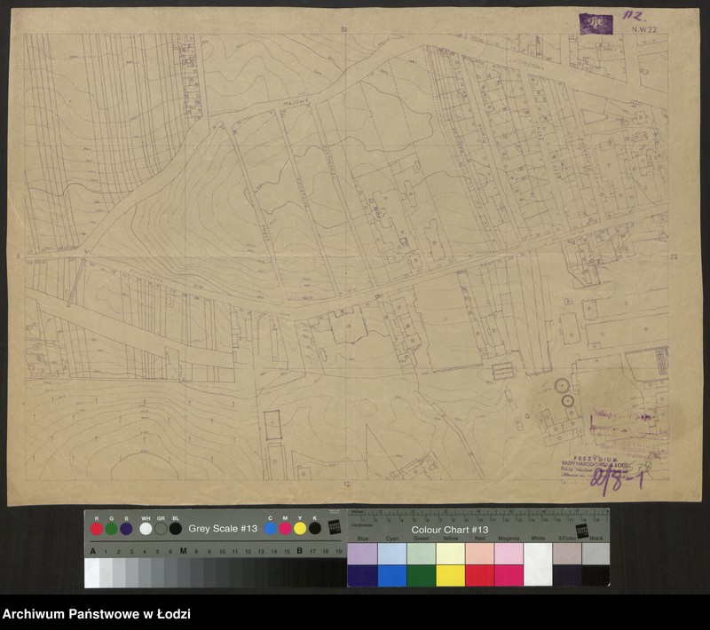 Obraz 1 z jednostki "Plan m. Łodzi 1:2000, odbitka. Sekcja NW22"