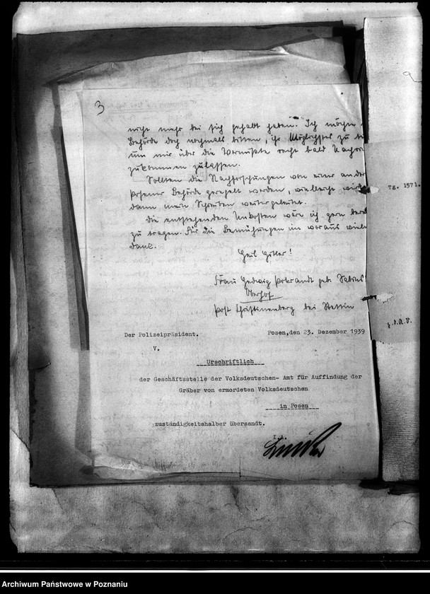 Obraz 7 z jednostki "Korespondencja w sprawie miejscowych Niemców, którzy zginęli w 1939 roku S - Z"