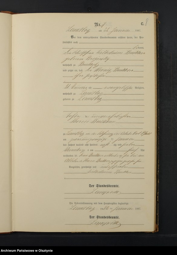 image.from.unit.number "Sterbe-Neben-Register Nr 1 - 71"