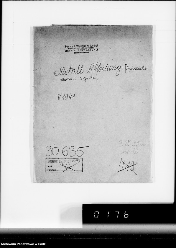 Obraz 4 z jednostki "Metall-Abteilung. [Świadectwa dostaw z Getta]"
