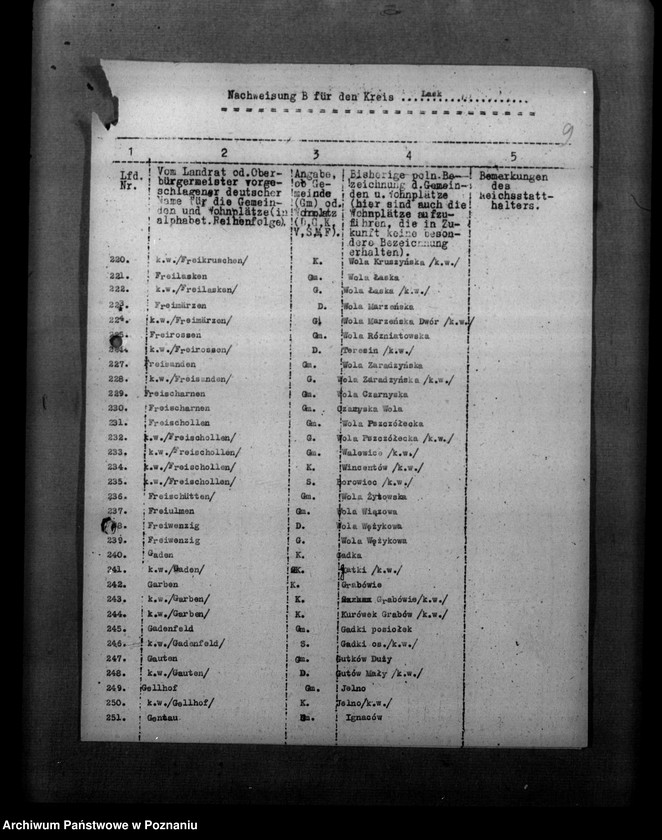 Obraz 13 z jednostki "Anderungen der Ortsnamen im Kreis Lask"