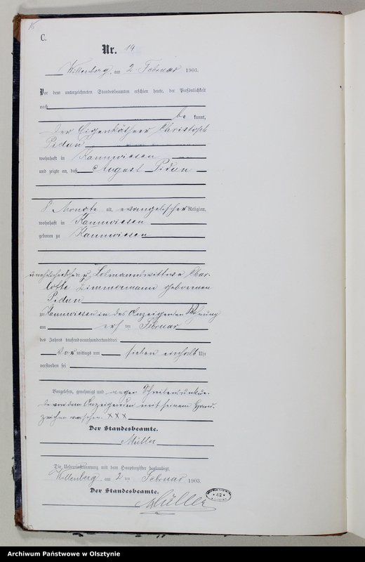 image.from.unit.number "Sterbe-Neben-Register Nr 1 - 172"