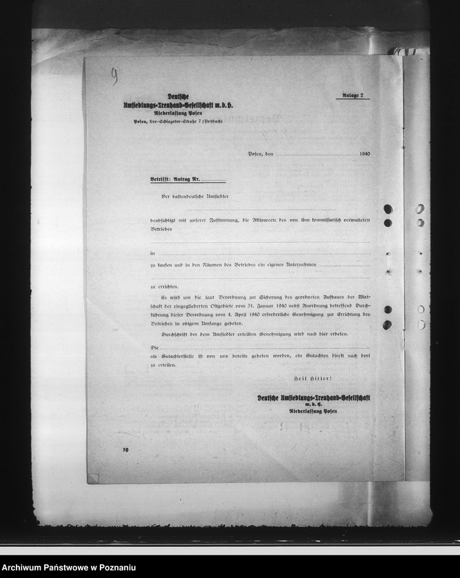 Obraz 13 z jednostki "Korespondencja i zarządzenia w sprawie tak zwanej odbudowy Kraju Warty"