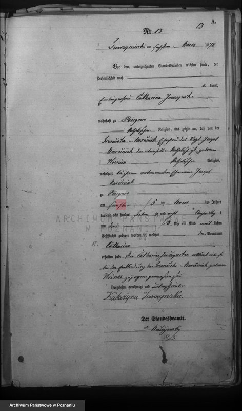 Obraz z zespołu "Urząd Stanu Cywilnego Tworzymierki (pow. gostyński)"