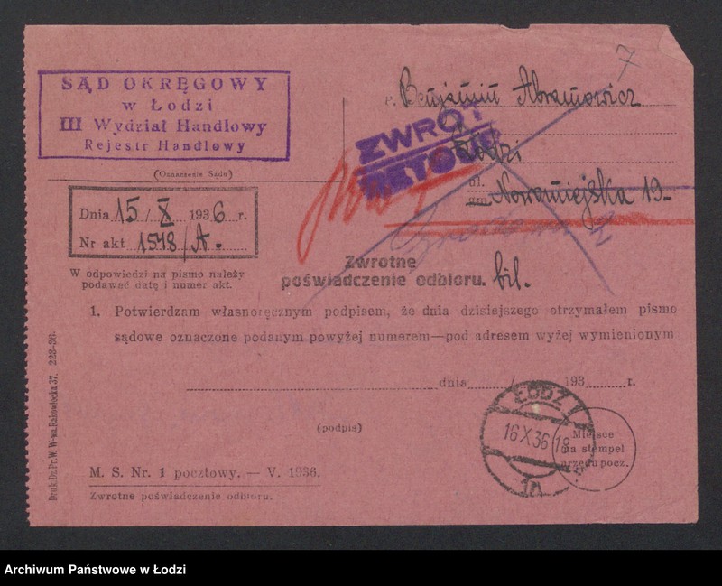 Obraz 9 z jednostki "Benjamin Abramowicz- sklep dodatków krawieckich"