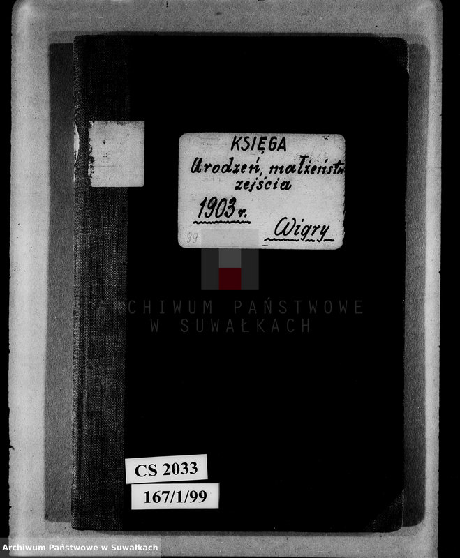 image.from.unit.number "Księga urodzeń, małżeństw, zejścia 1903 Wigry"