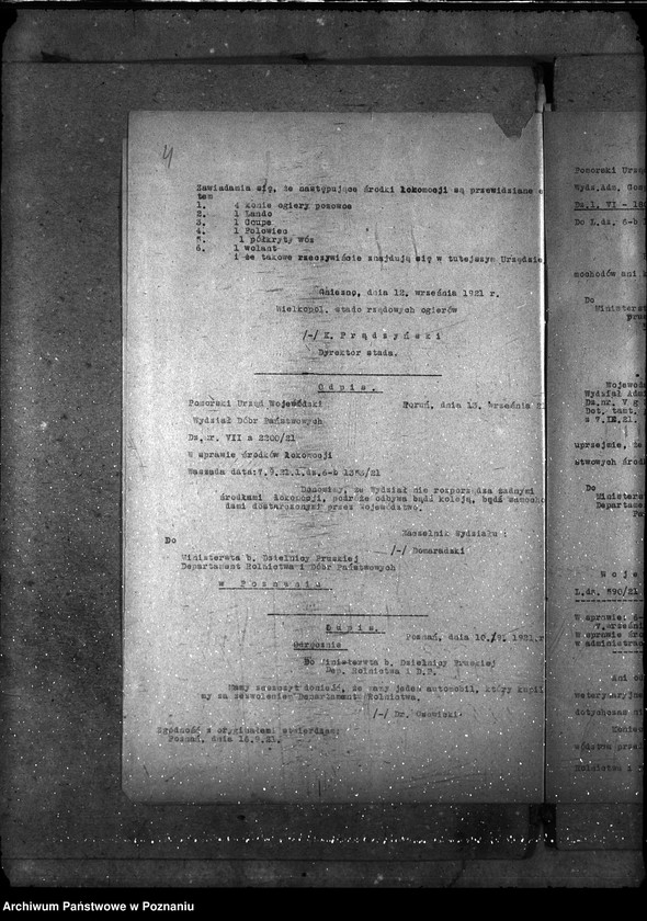 Obraz 8 z jednostki "Sprawy gospodarcze-ogólne Środki lokomocji departamentu i podległych mu urzędów"