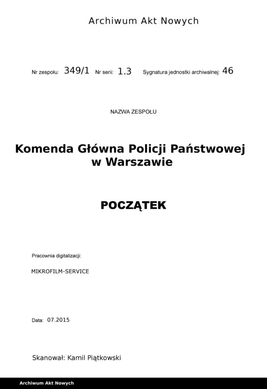image.from.unit.number "[Kontrola Referatu Łączności Wydziału Organizacyjno - Wyszkoleniowego. Protokół, notatki.]"