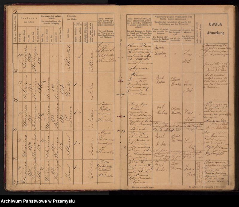 image.from.unit.number "Tom IV Księga urodzonych od 7/8 1891 do 25/7 1904"