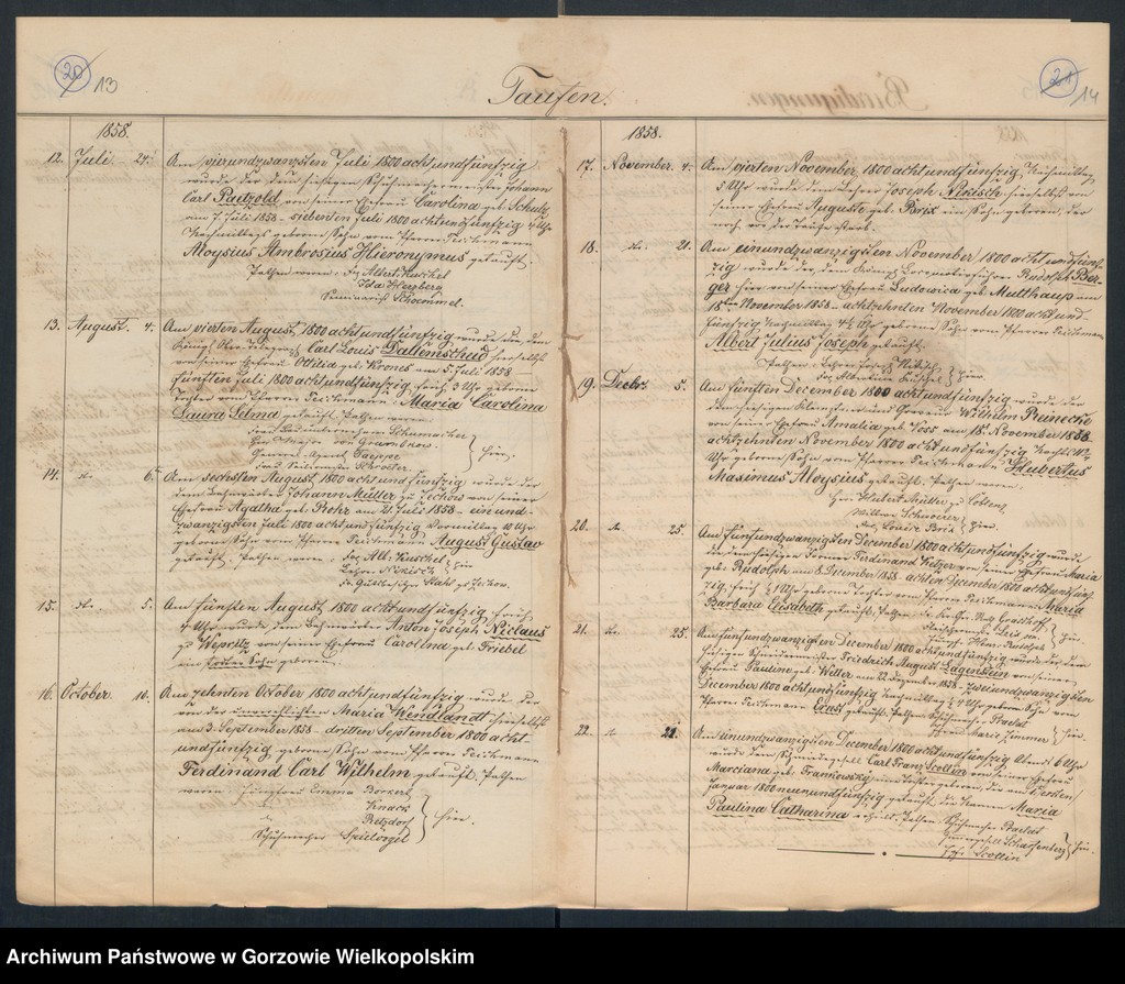 image.from.unit.number "Duplikate der Kirchenbücher der durch spätere Ehe erfolgte Legitimation unehelicher Kinder der katholischen Pfarrkirche zu Landsberg an der Warthe"