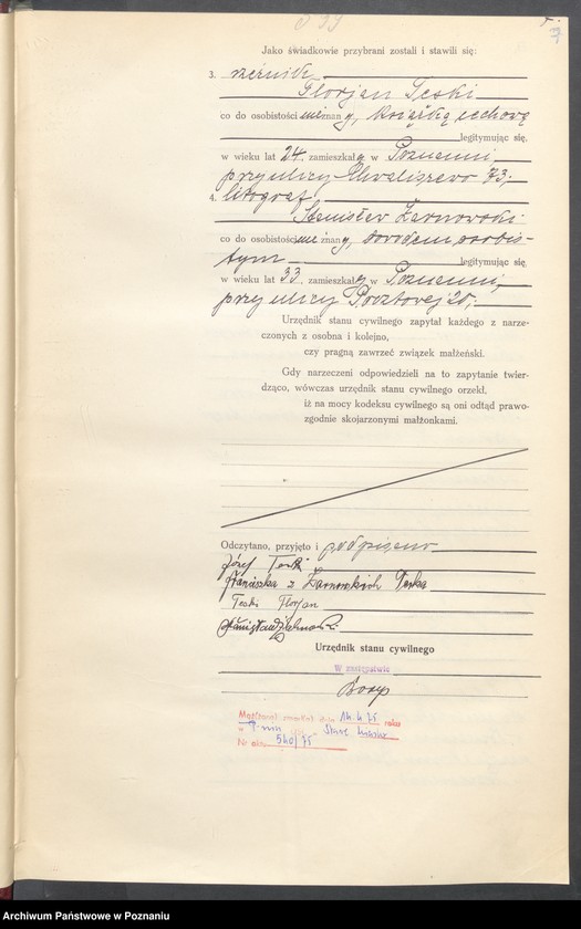 Obraz 9 z jednostki "Księga miejscowa małżeństw tom III [Rejestr główny małżeństw]"