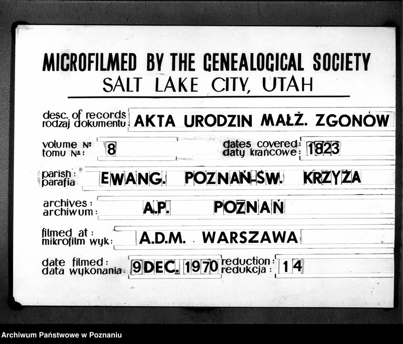 Obraz 1 z jednostki "Duplikat der Getauften, Getrauten, Verstorbenen"