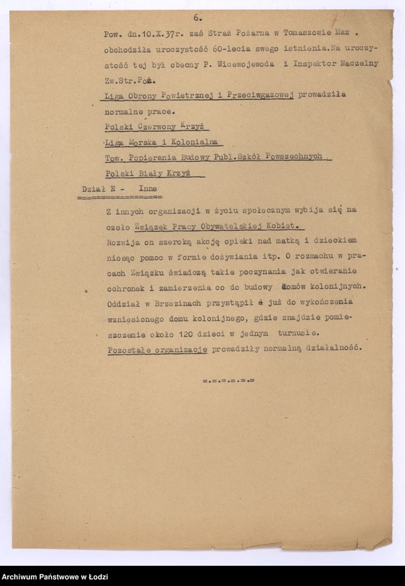 Obraz 10 z jednostki "[Sprawozdania periodyczne z ruchu politycznego społecznego i zawodowego]"
