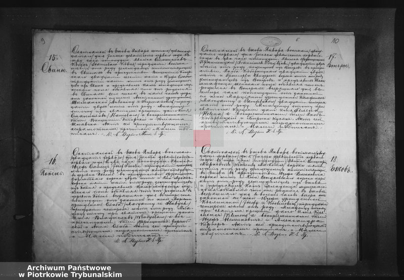 Obraz 9 z jednostki "[Księga Stanu Cywilnego urodzeń ,małżeństw, zgonów]"