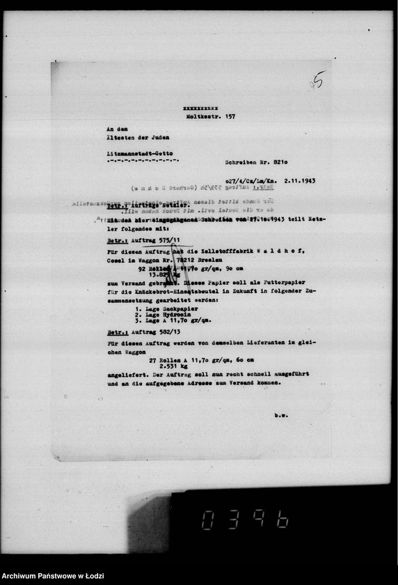 Obraz 9 z jednostki "F-ma N.F.A.Netzler-Hamburg Papierbeutel. Auftrag 11"