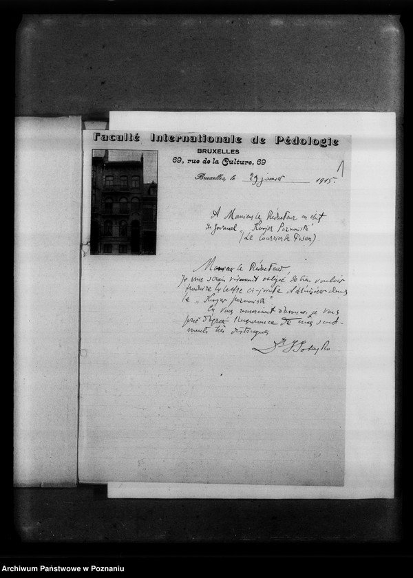 Obraz 5 z jednostki "Belgia - Komitet Pomocy Polakom w Belgii - sprawozdania i korespondencja."