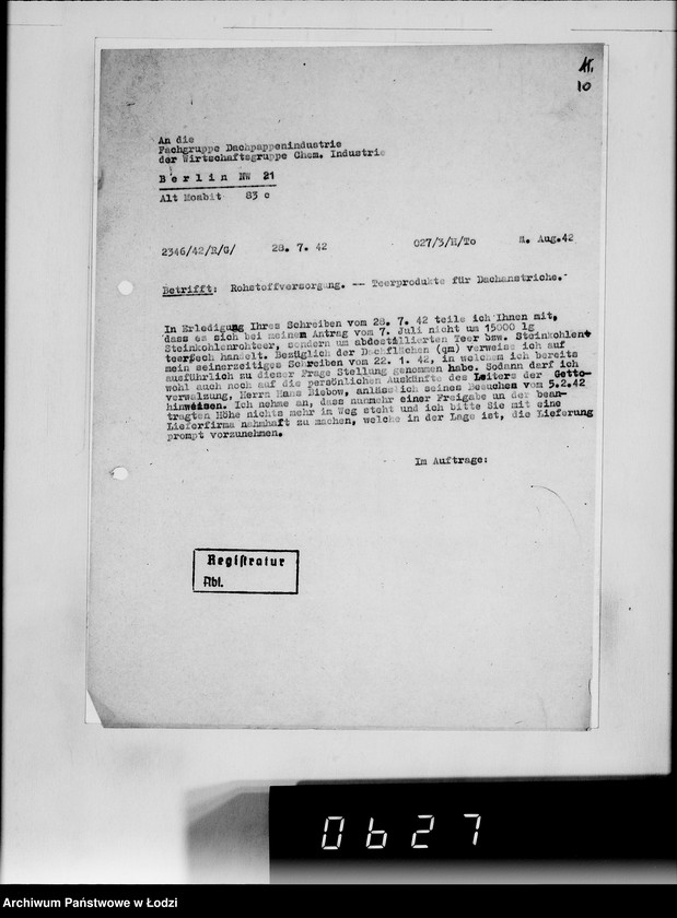 Obraz 15 z jednostki "[Korespondencja z urzędami, instytucjami i firmami] Lit.Fa-Fy."