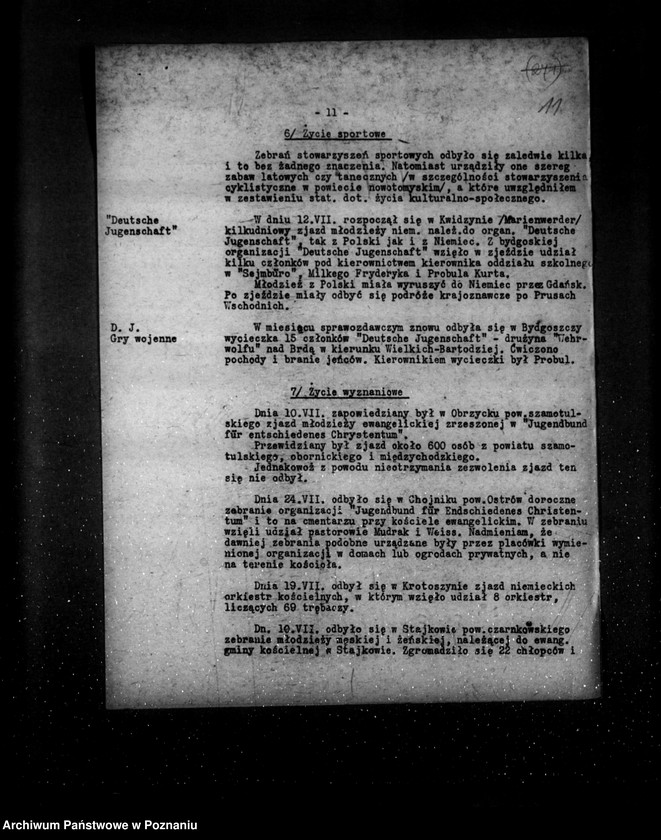 Obraz 15 z jednostki "Sprawozdania miesięczne z życia mniejszości narodowych za miesiące lipiec-grudzień 1932 r."
