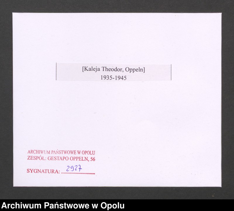 Obraz 2 z jednostki "[Kaleja Theodor, Oppeln]"