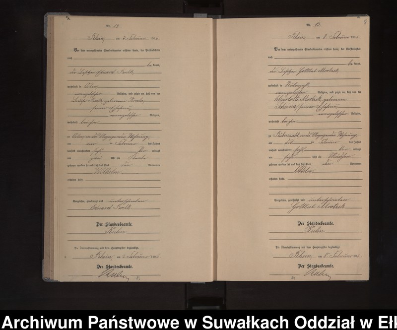 image.from.unit.number "Geburts-Neben-Register des Königlichen Preussischen Standes-Amtes Orlen Kreis Lötzen"