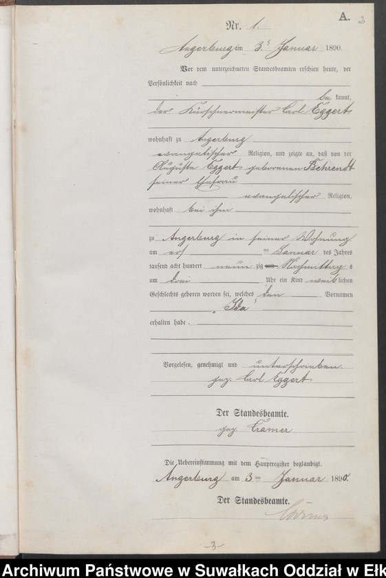 image.from.unit.number "Geburts-Neben-Register des Preussischen Standes-Amtes Angerburg Kreis Angerburg, Band I (Nr1-Nr158)"