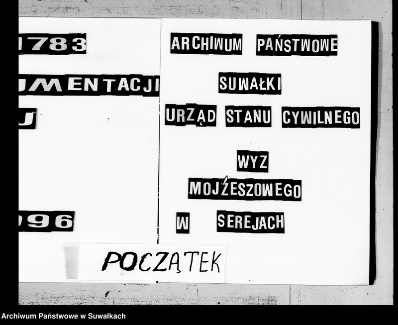 image.from.unit.number "Duplikat akt urodzonych, zaślubionych i zmarłych urzędnika Stanu Cywilnego wyznania mojżeszowego Okręgu Sereje na rok 1857"