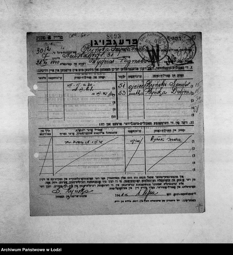 Obraz 13 z jednostki "[Kwestionariusze personalne pracowników zatrudnionych w wydziałach i resortach z podaniem nazwiska, miejsca pracy oraz członków rodziny]"