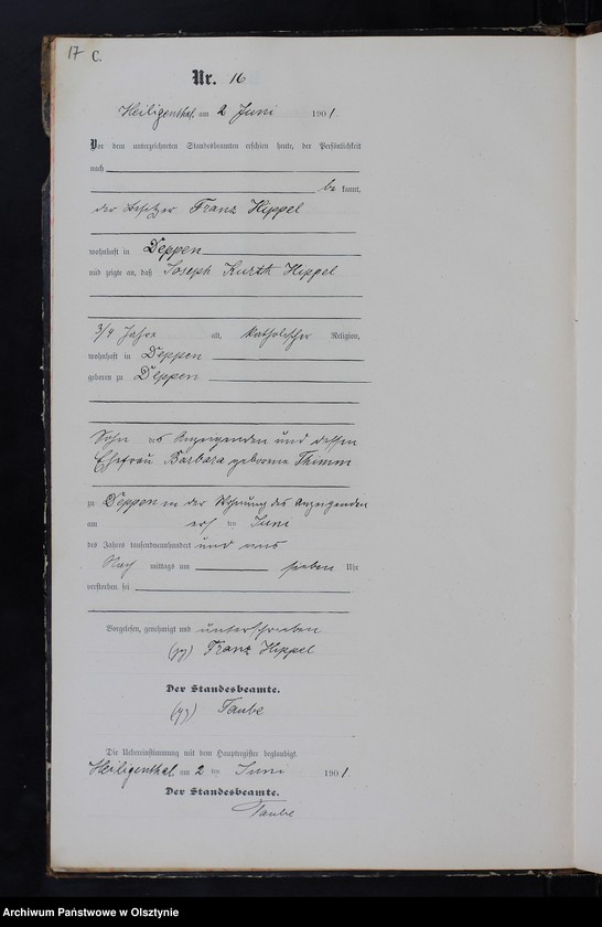 image.from.unit.number "Sterbe-Neben-Register Nr 1 - 31"