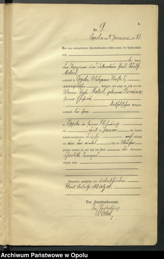 image.from.unit.number "Urząd Stanu Cywilnego Opole Księga Urodzeń Rok 1913 1-539"