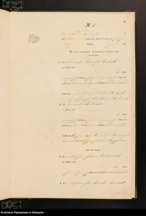 image.from.unit.number "Haupt-Heiraths-Register Nr 1 - 7"