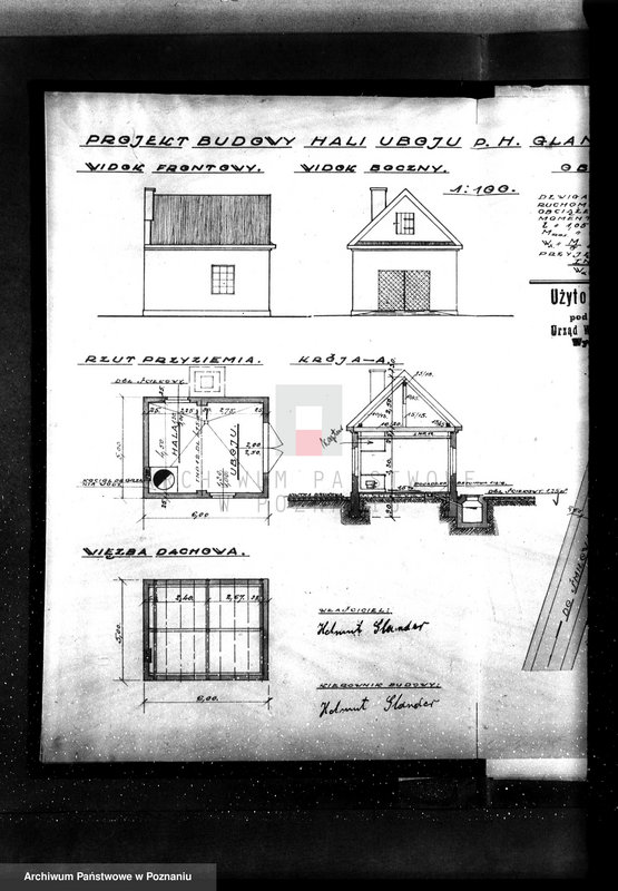 Obraz 6 z jednostki "Projekt budowy hali uboju H. Glandera w Zelgniewie"