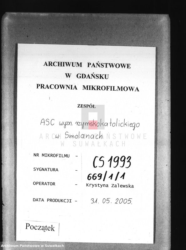 image.from.unit.number "[Księga akt urodzeń, małżeństw i zgonów wyznania rzymskokatolickiego parafii w Smolanach]"