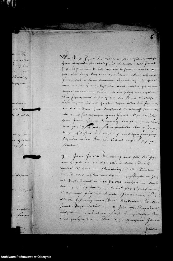 image.from.unit.number "Prolongations- Contracte mit den Pächtern der Landkeimschen Güter Gottfried Link, Borowski u. dem Generalpächter Amtmann Rauschning später dessen Bruder"