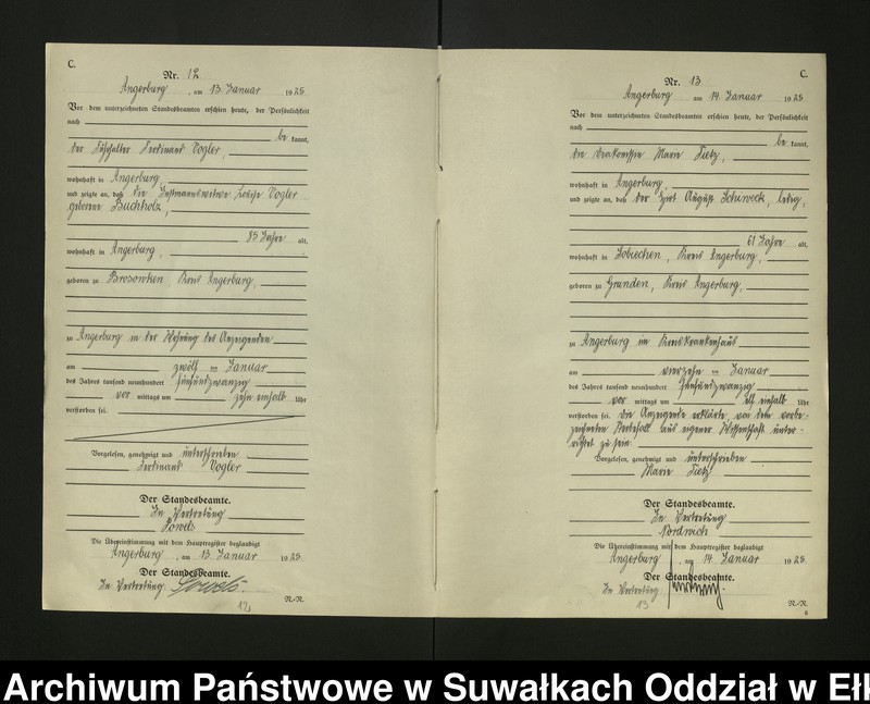 image.from.unit.number "[Sterbe - Register (Neben - Register) Standesamt Angerburg einschl. der Bezirke Gross Strengeln, Kehlen und Prinowen]"