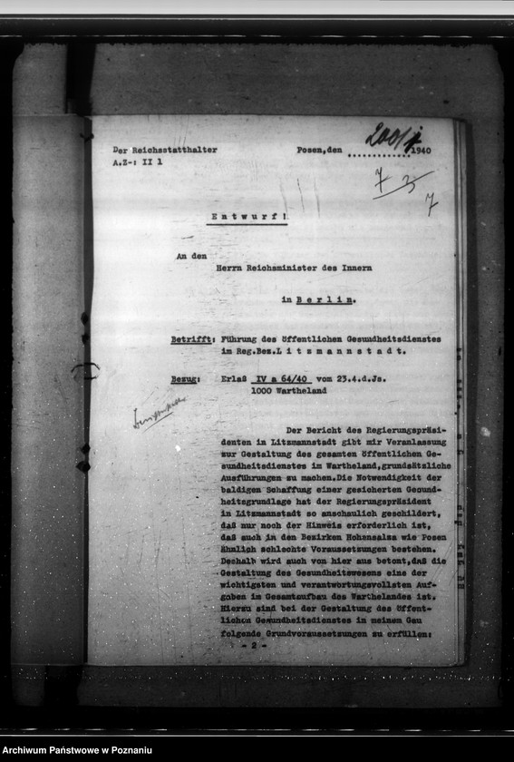 Obraz 12 z jednostki "Organisation des öffentlichen Gesundheitsdienstes. Bildung von Medizinalabteilungen. Führung des öffentlichen Gesundheitsdienstes. Robert - Koch - Ehrung"